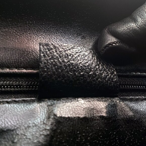 Vintage Gucci Diana Black Leather Structured Tote w/ Bamboo Handles w/ COA - Picture 9 of 16